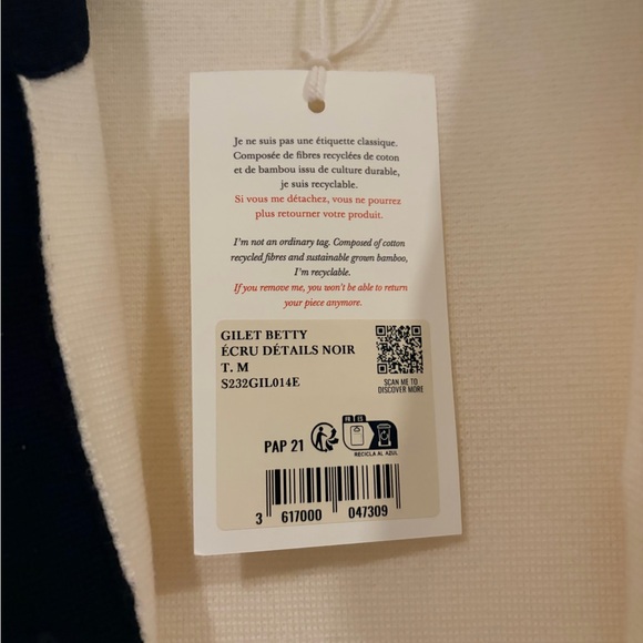 Sezane Betty Cardigan NWT - Picture 5 of 8